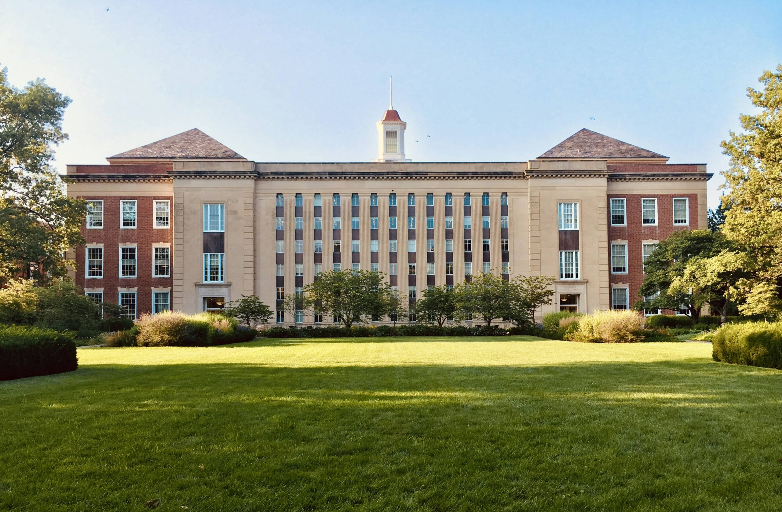 Large university building on a sunny day